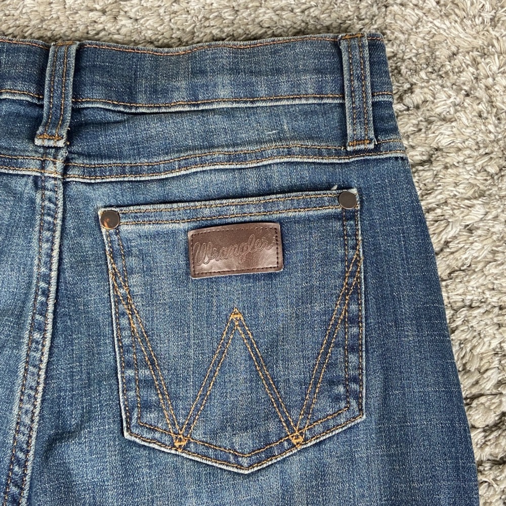 Wrangler Retro Relaxed Bootcut Jeans Women 14x30 Blue Denim Stretch Cowgirl Boho